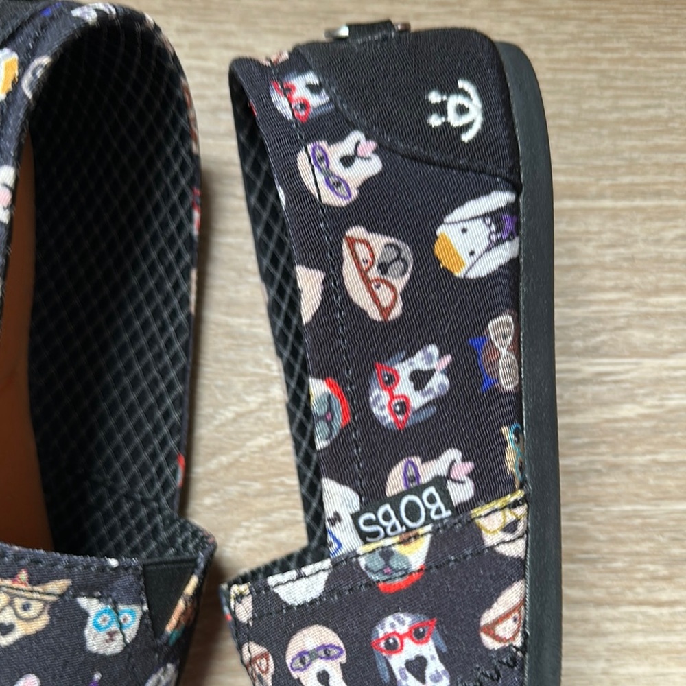 BOBS from Skechers Black Dog Print Slip-On Shoes - Size 6.5 - Picture 5 of 10